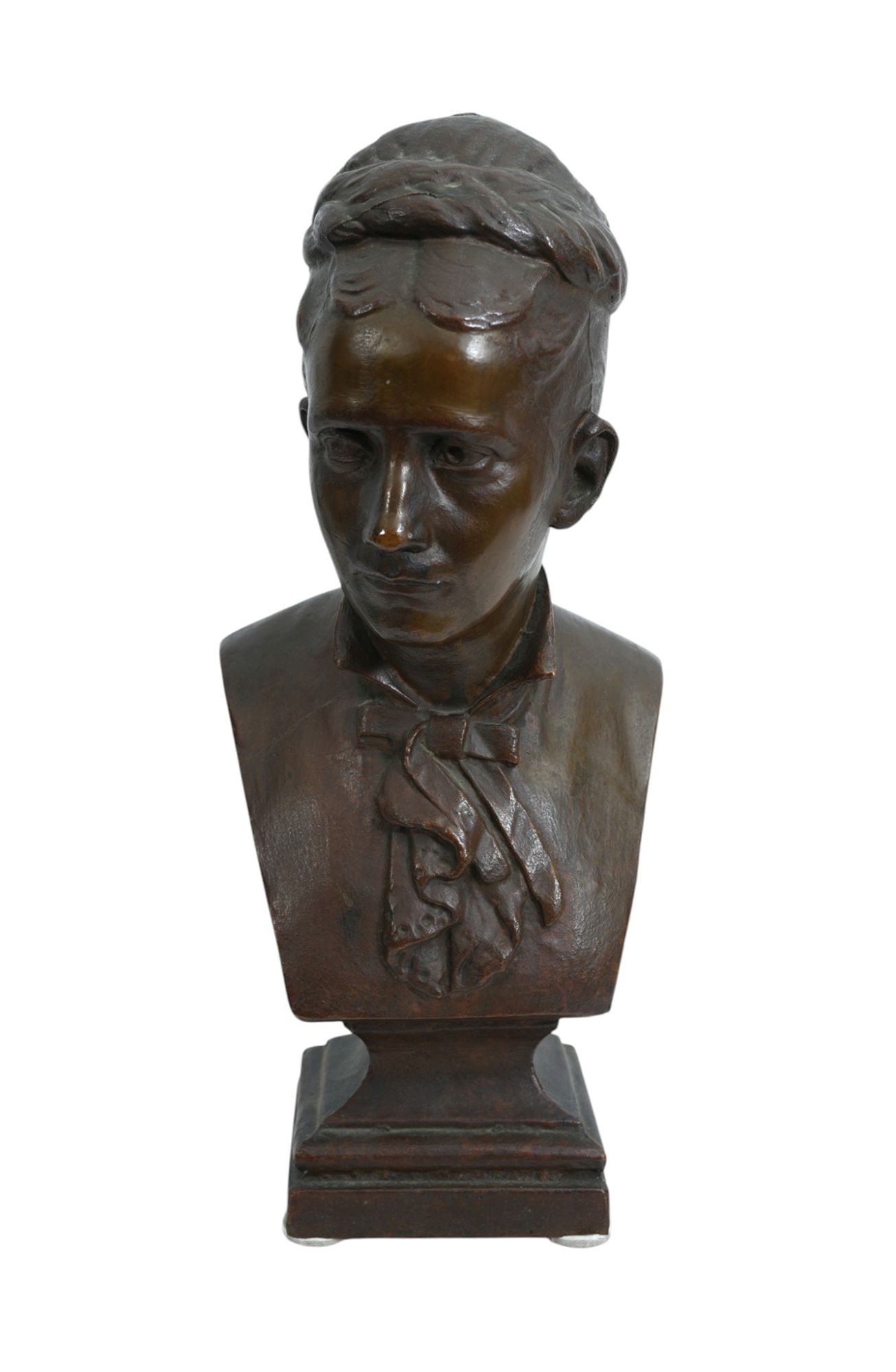 Antique Classical Female Bronze Bust, 15"h x 6 1/2"w x 6 1/2"d (1 of 8)