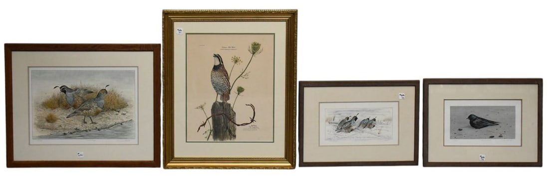 3 Collector Bird Prints by Roberton, Pencil Signed & Numbered, "Quail Creek", Against The Wind" & (1 of 4)