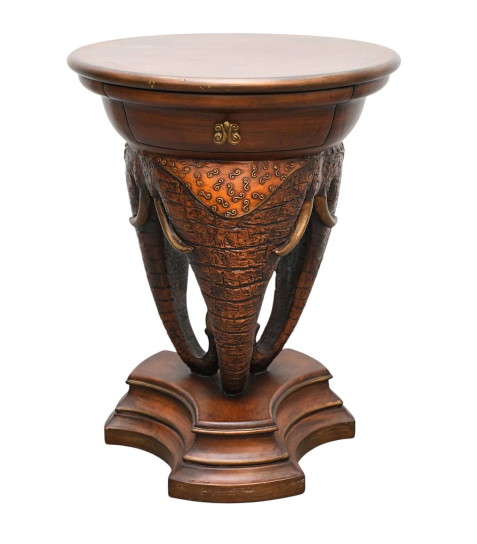 Occasional Modern Table with 3 Elephant Trunk Supports, 23"h x 18"dia (1 of 6)