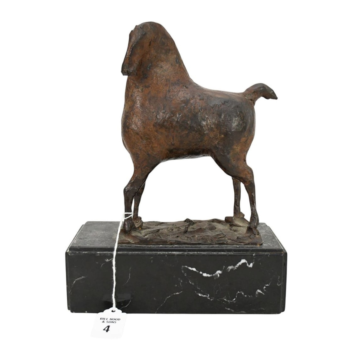 Heriberto Juarez (Mexican, 1932-2008) Bronze Sculpture of a Horse Mounted on a Dark Marble Base, (1 of 11)