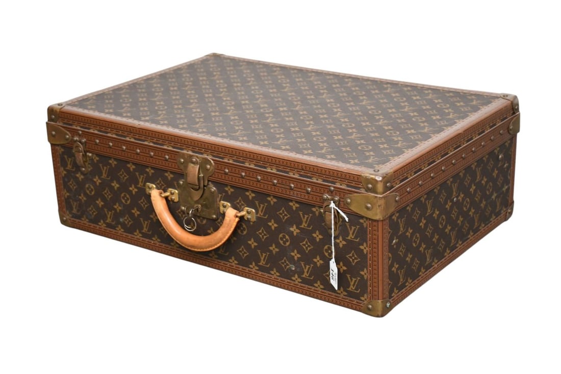 Vintage Louis Vuitton Alzer 65 M21227 Monogram Canvas Brown Trunk Case, No. 1069996, Original (1 of 11)