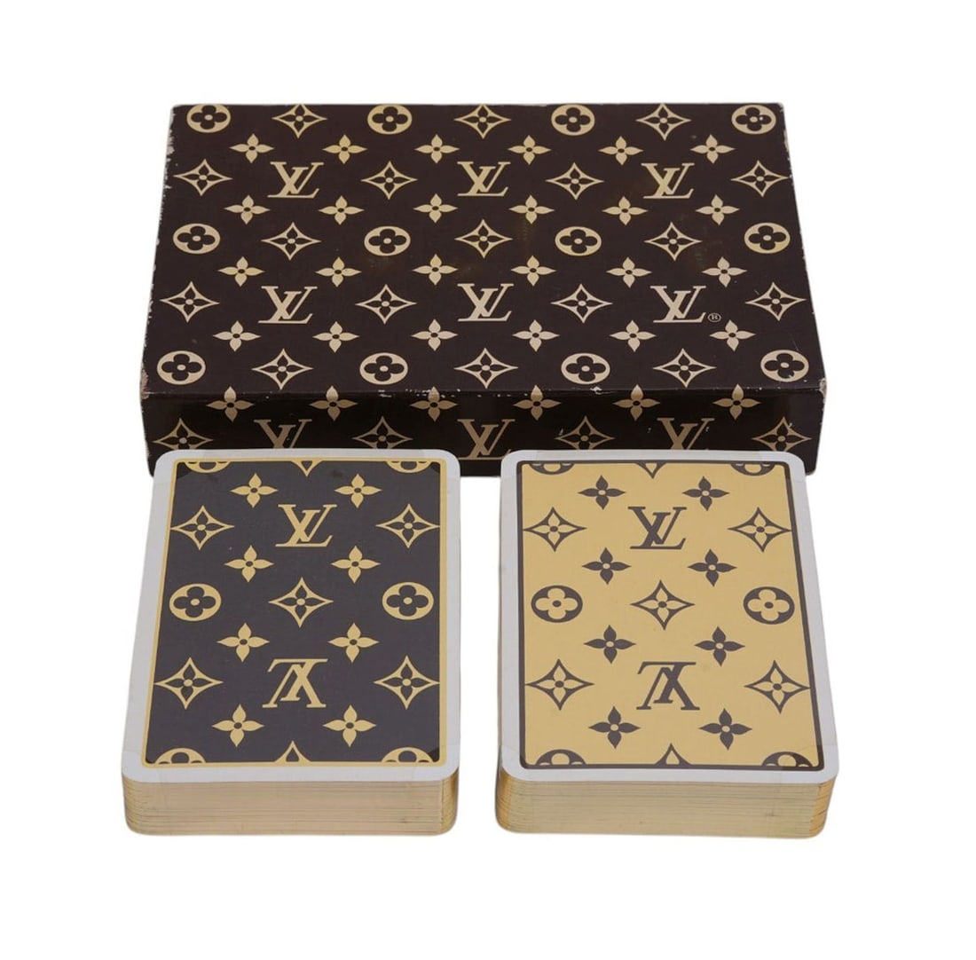 Vintage Louis Vuitton 2 Sets Playing Cards in Gift Box, In Original Packaging: Vintage Louis Vuitton 2 Sets Playing Cards in Gift Box, In Original Packaging