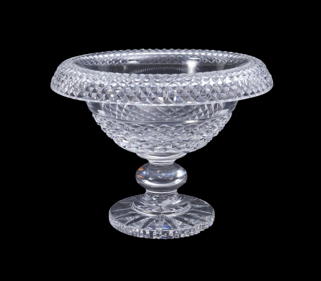 Large Signed Master Cutter Waterford Crystal 10" Folded Rim Bowl, Signed E. O'Connor, Dated 4/13/96, (1 of 7)