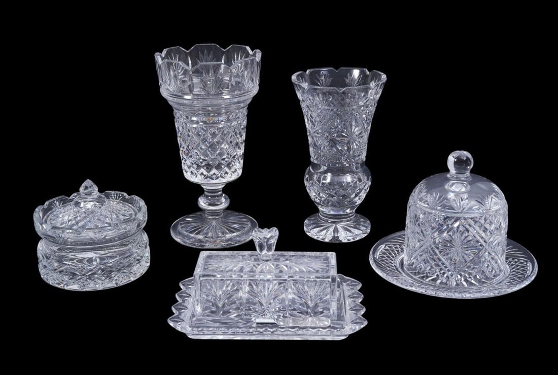 Group of Waterford Society Private Collection, Samuel Miller Dessert Dome, Butter Dish, Samuel (1 of 17)