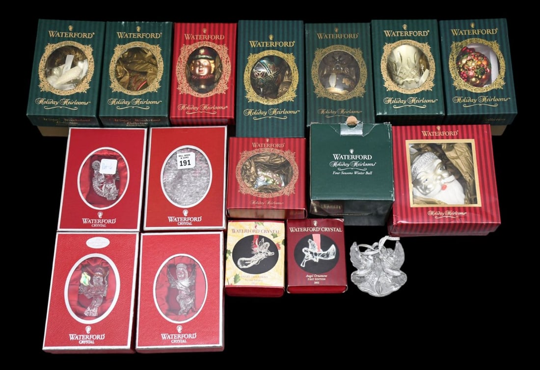 17 Waterford Christmas Ornaments, 10 Holiday Heirlooms & 7 Crystal Ornaments (1 of 11)