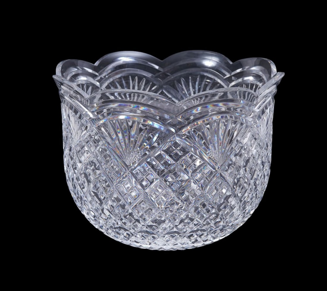 Beautiful Waterford Signed Crystal Bowl, Master Cutter Miroslav Havel with Official Waterford: Beautiful Waterford Signed Crystal Bowl, Master Cutter Miroslav Havel with Official Waterford Certificate of Authenticity, 100/100, 7 1/2"h x 9 3/4"dia