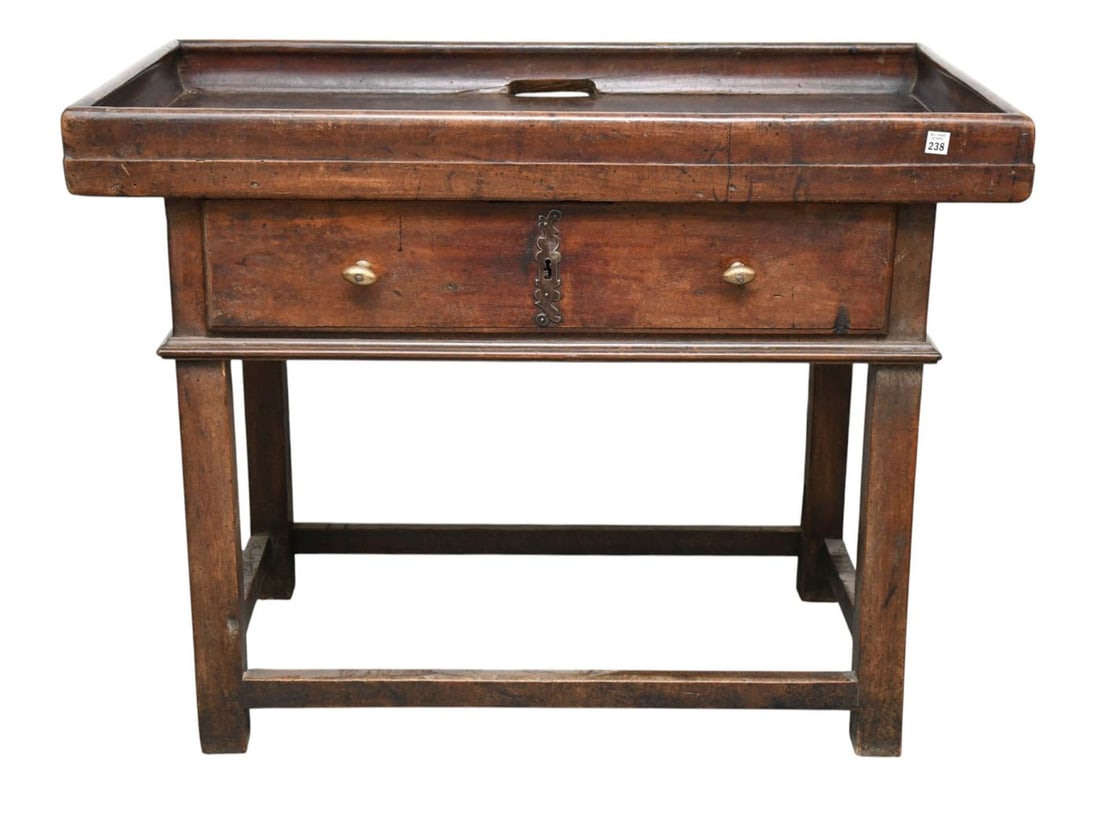 19th c. Table for Potting/Dry Sink Style, 35"h x 44"w x 27"d: 19th c. Table for Potting/Dry Sink Style, 35"h x 44"w x 27"d