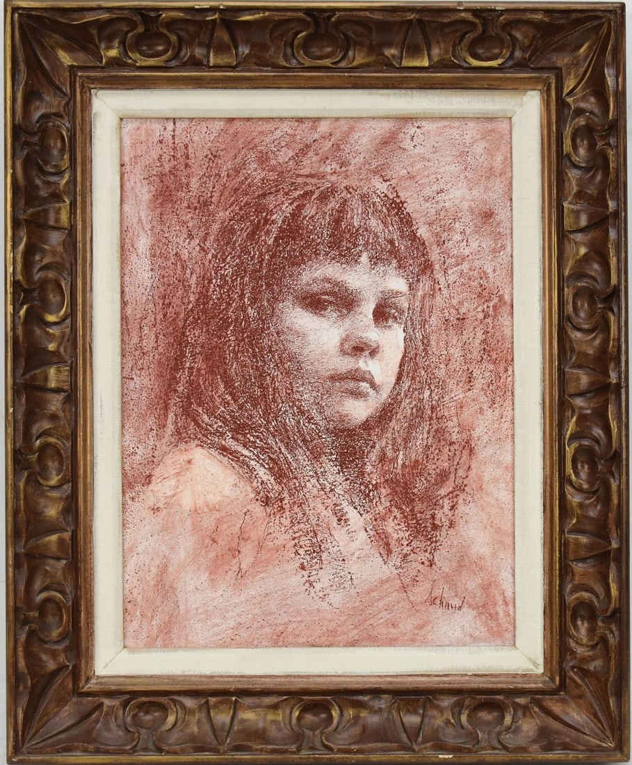 Richard Schmid (1934 - 2021) Portrait Molly, painting size 12x16. framed 22 x 18 inches. (1 of 6)