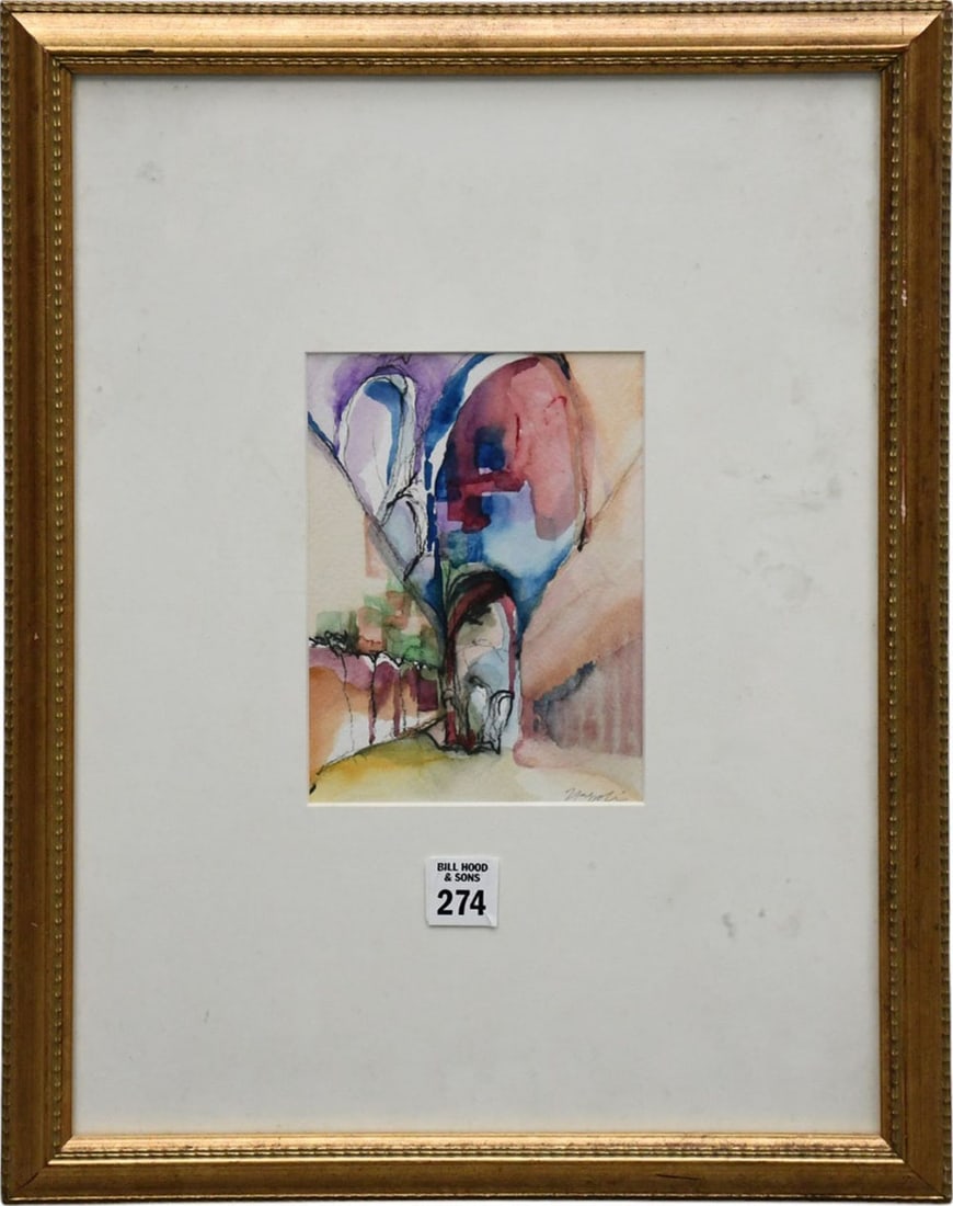 Giuseppe Napoli 1926-1967 This is an original midcentury abstract expressionist mixed media (1 of 5)