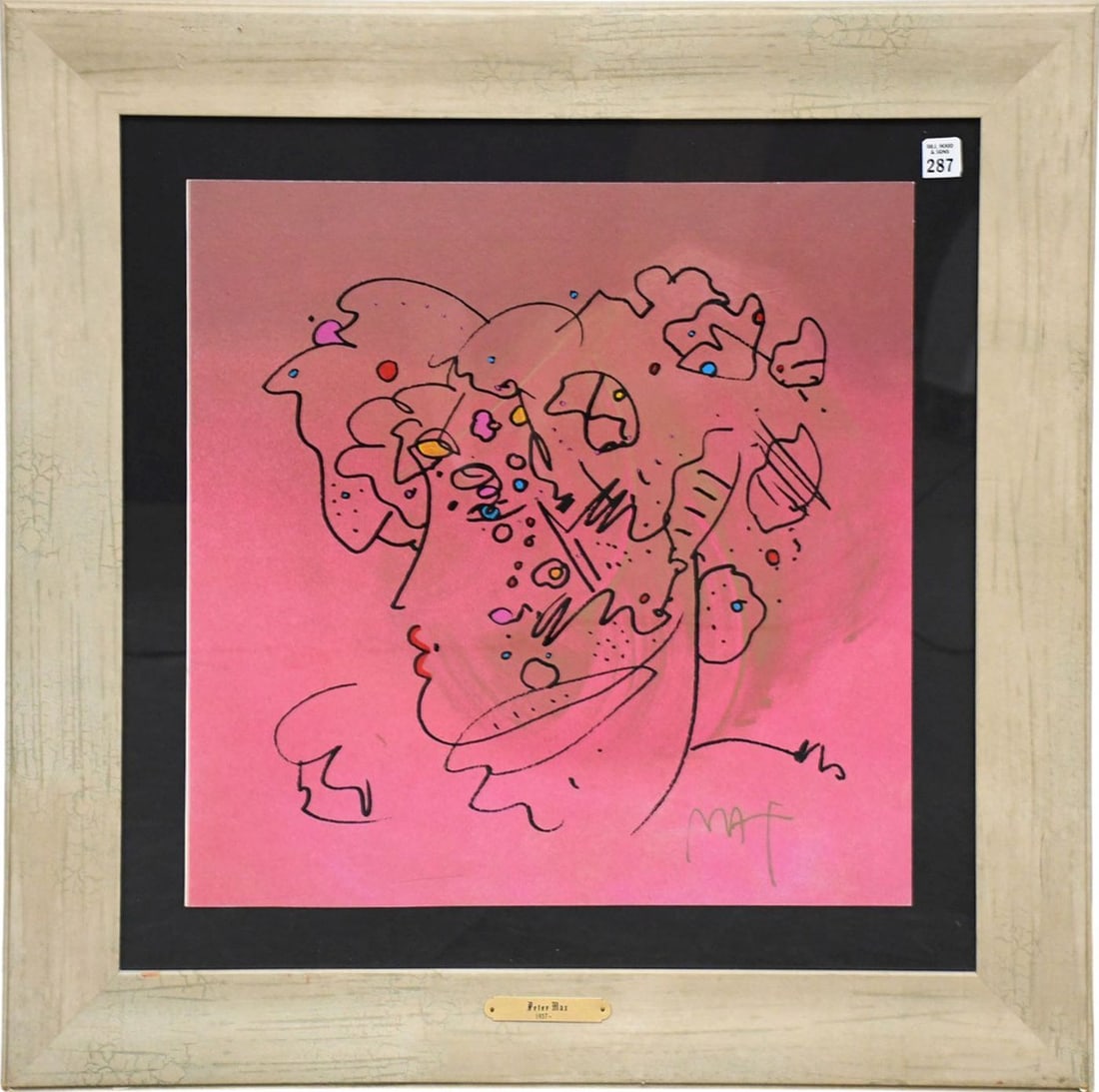 Peter Max (American, b. 1937) PROFILE- Original Mixed Media on paper, hand signed by Max. sheet size (1 of 8)