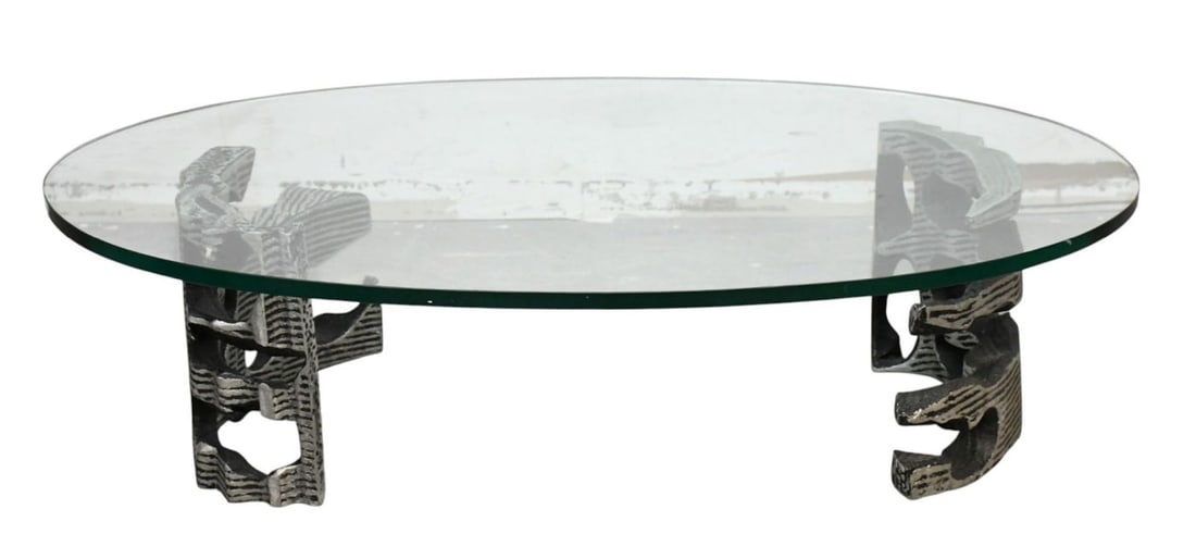 Modern Contemporery Coffee Table free form bases. (1 of 6)