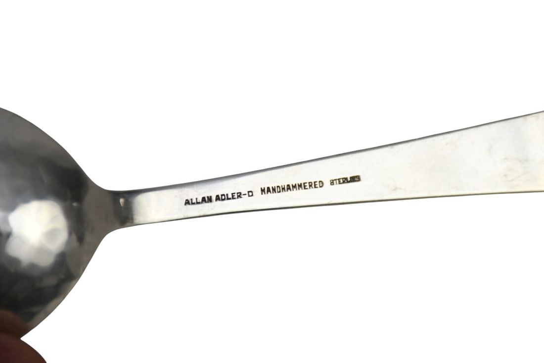 Allan Adler Sterling Silver Flatware Set, Modern Georgian Pattern, incl; 12 Dinner Knives, 12 Dinner - 7