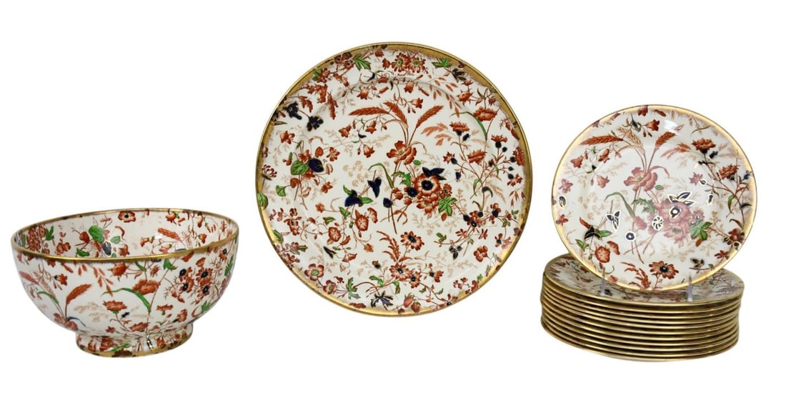 14 Pcs. Royal Cauldon, Plates, Platter & Large Bowl, 5 1/2"h x 10 1/4"d (1 of 4)