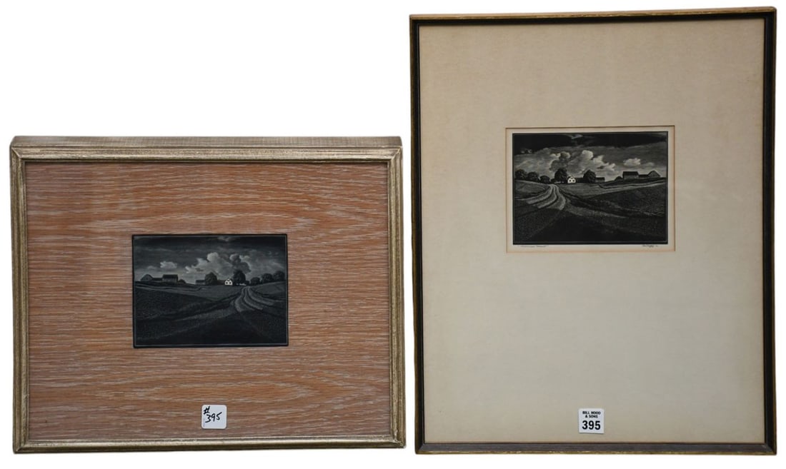 Asa Cheffetz ( 1896-1965) Midsummer Vermont-1936. Original Plate and the Woodblock, 5-3/4 inches, (1 of 9)