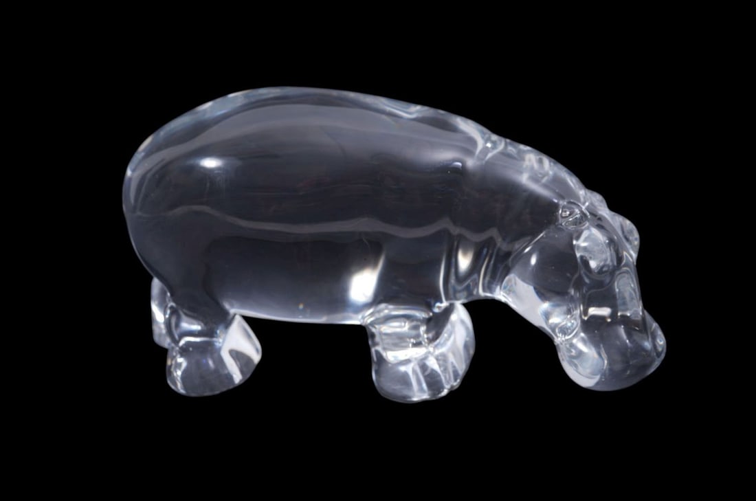Baccarat Crystal Hippo, 3"H x 6"w (1 of 8)