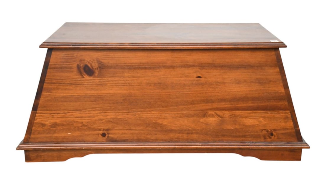 Blanket Chest, Hinged Lid with Brass Hardware & Angled At Bottom, 20 1/2"h x 44"w x 20"d (1 of 4)