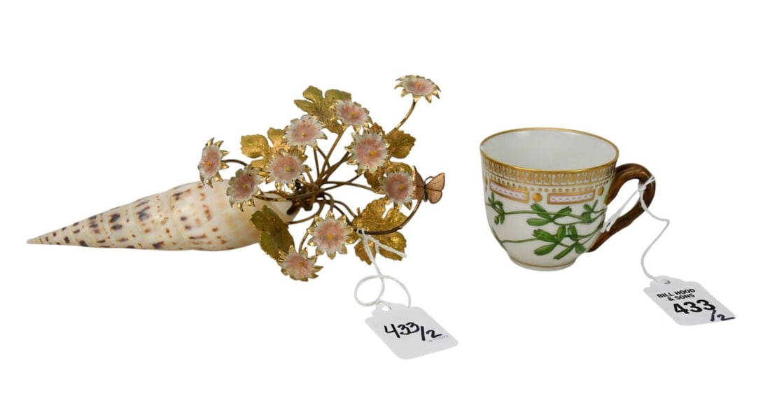 ROYAL COPENHAGEN FLORA DANICA Porcelain Teacup Inscribed Potentilla Retusa Miill. Numbered 20/3618, (1 of 10)