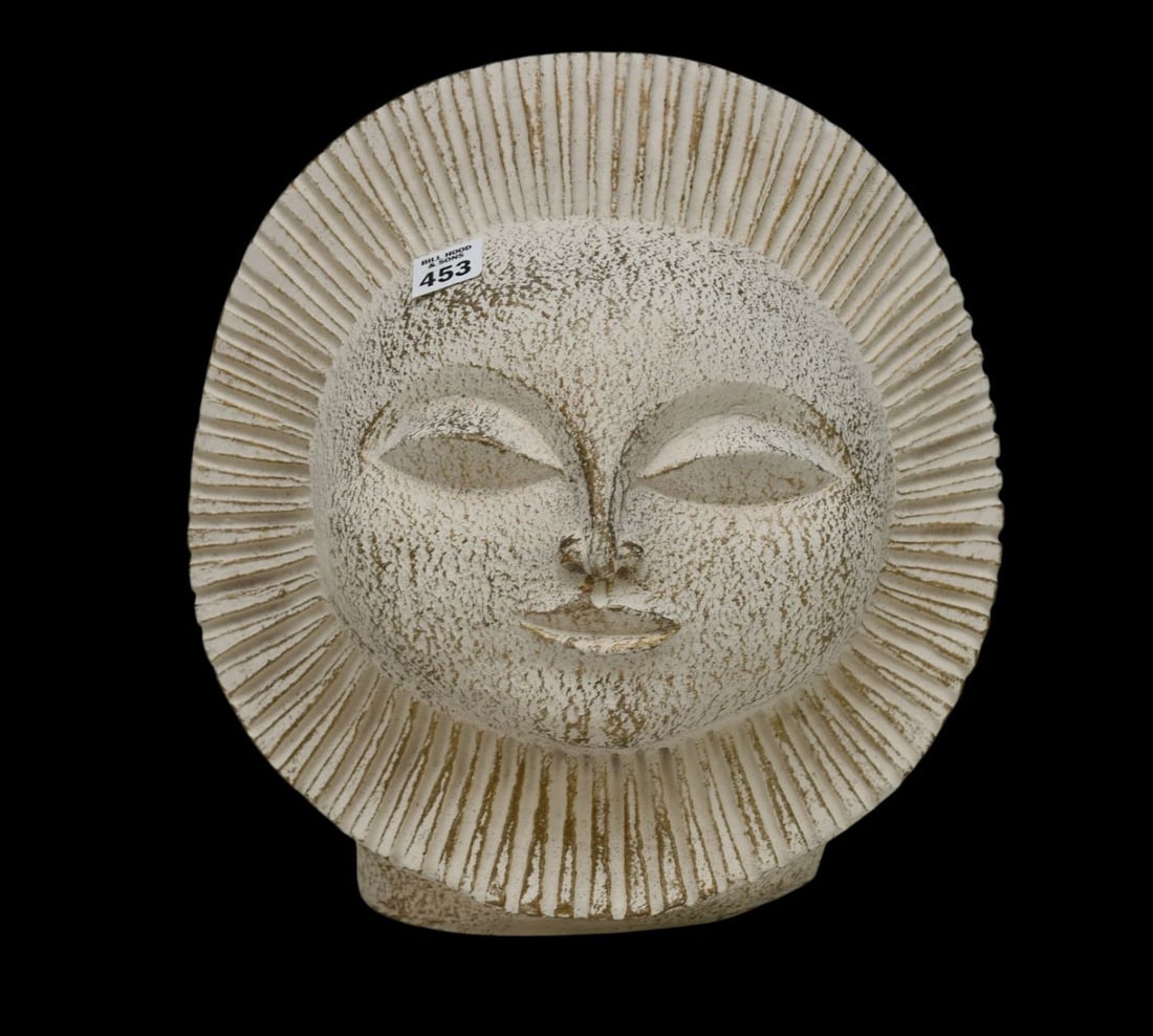 Austin Productions Mid-Century Modern "Sun God" Designed By Artist Paul Bellardo, 12 1/2"h x 13"w x: Austin Productions Mid-Century Modern "Sun God" Designed By Artist Paul Bellardo, 12 1/2"h x 13"w x 10"d