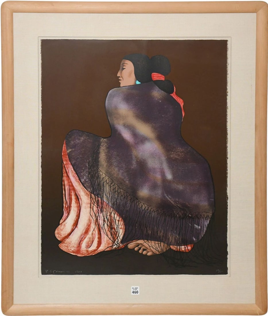 R.C. Gorman (1932-2005, Navajo/Dine) color lithograph-1982. pencil signed and dated lower left 1982, (1 of 6)