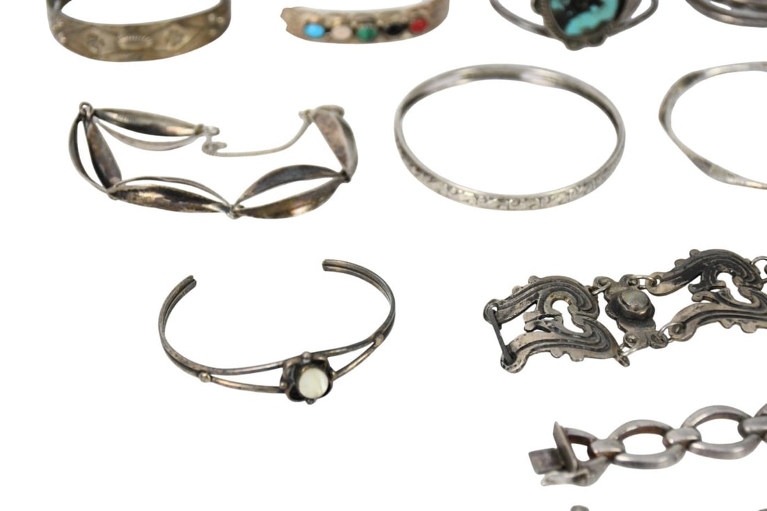Sterling Silver Bracelet Lot. Wt. 20ozts - 10