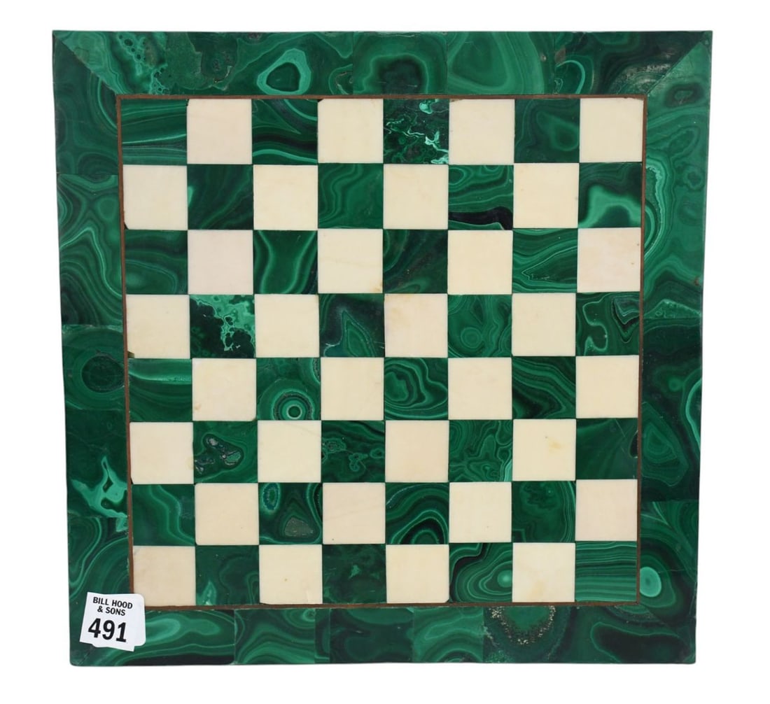 Malachite Stone Checker/Chess Board (1 of 4)
