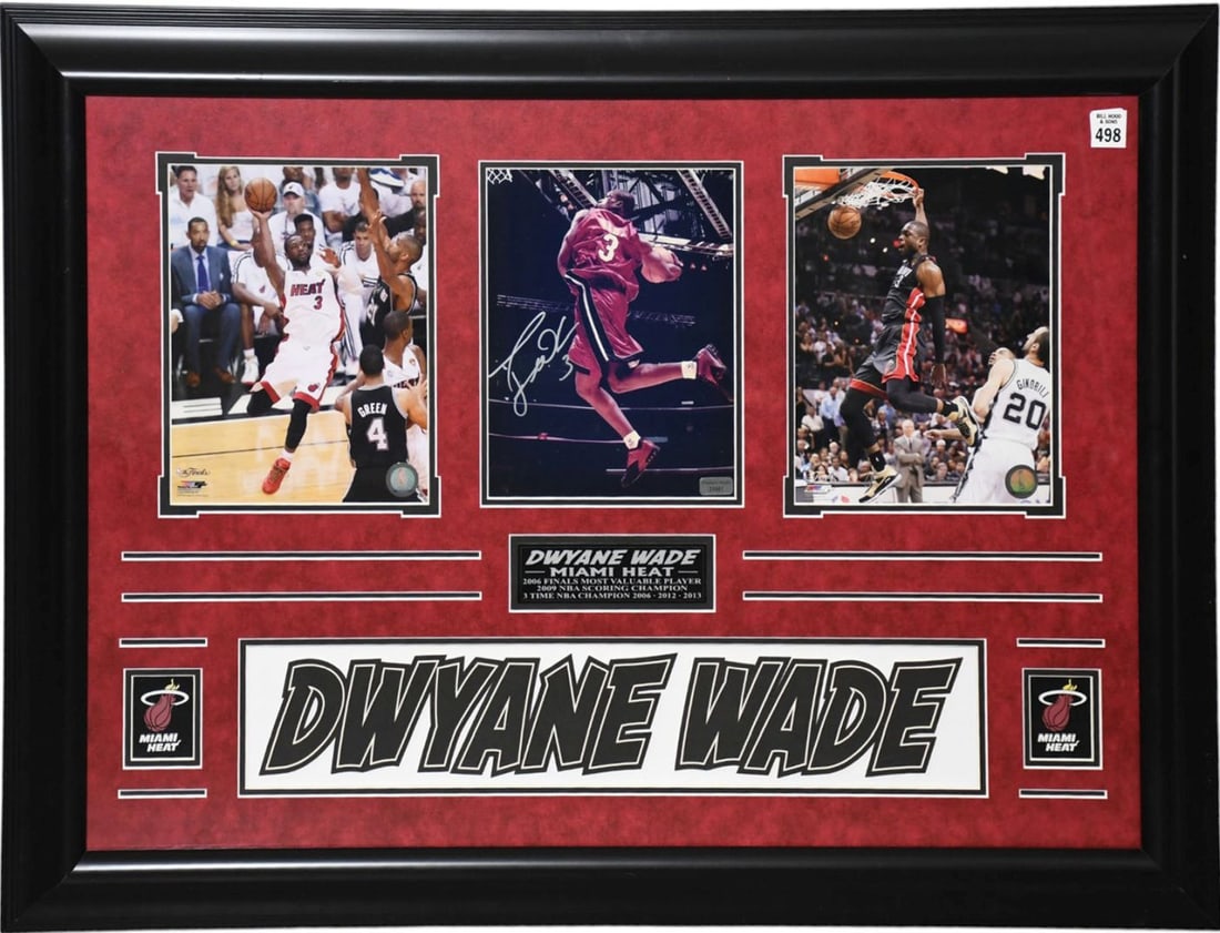 Dwayne Wade Autographed Photo, 3 Time NBA Champ, MVP 2006, 2009 scoring Champion. Framed 26 x 36 (1 of 11)