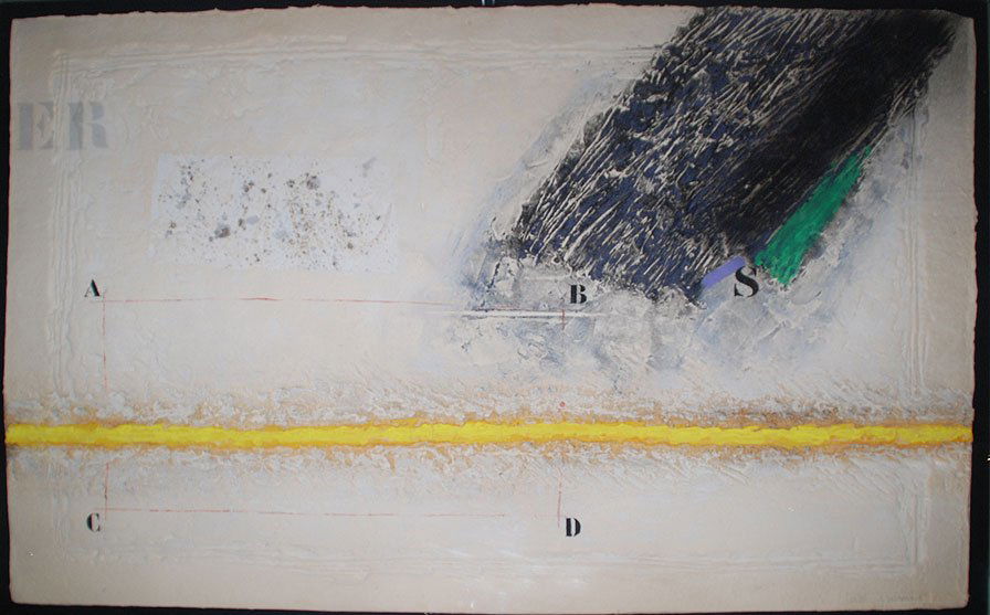 James Coignard FR. Carborundum Gravure Dynamique: James Coignard (FRENCH, 1925-2008) "Dynamique Horizontale" Carborundum Gravure , Edition of 13/80 39" x 59", Prov: Nahan Galleries New Orleans, COA.