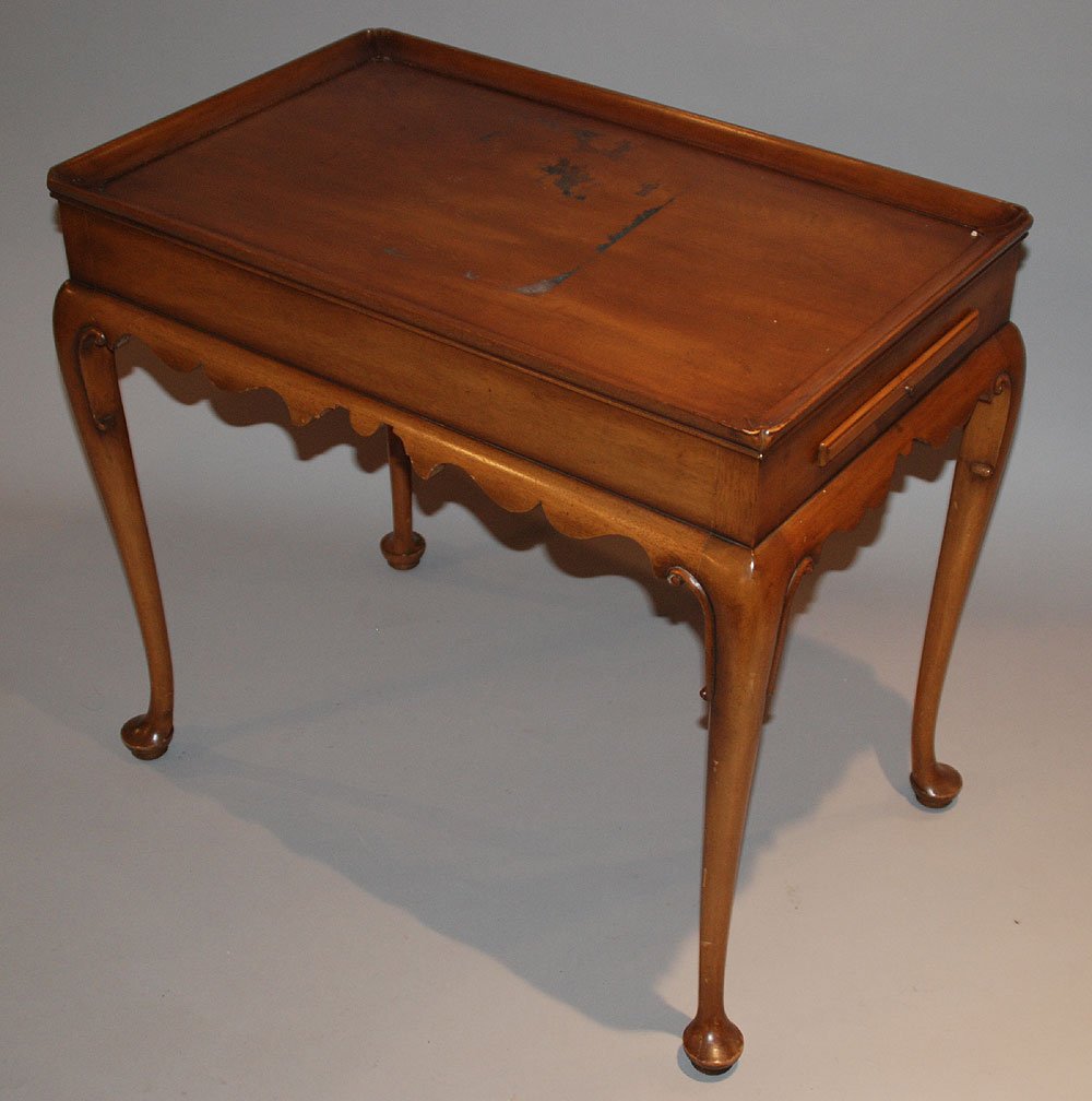 Reproduction Kittinger tea table (surface as is): Reproduction Kittinger tea table, 27"h x 29" x 18" (surface as is)