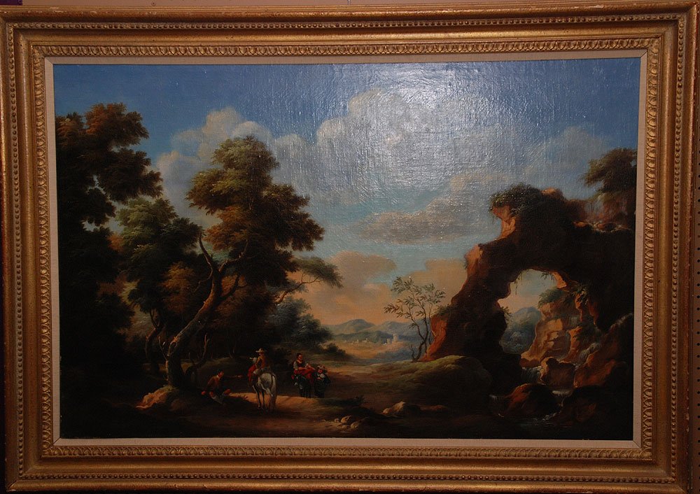 19th Century Continental School oil on canvas, Landscap: 19th Century Continental School oil on canvas, Landscape, 32" x 48"