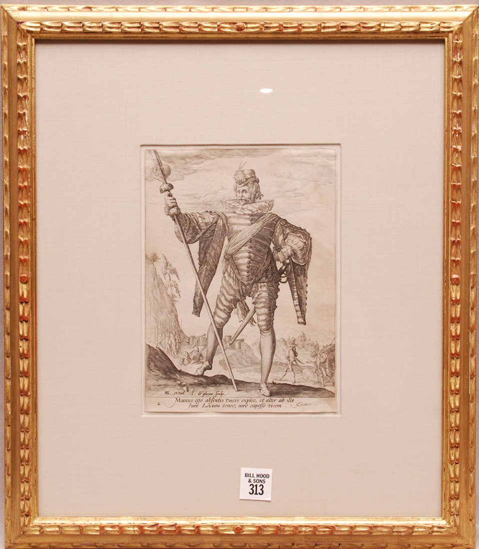 Pair of Rare Hendrik Goltzius Etched-Engravings, 6" x 8: Pair of Rare Hendrik Goltzius Etched-Engravings, 6" x 8-1/4" Provenance: Craddock and Barnard, London from Palm Beach Collection
