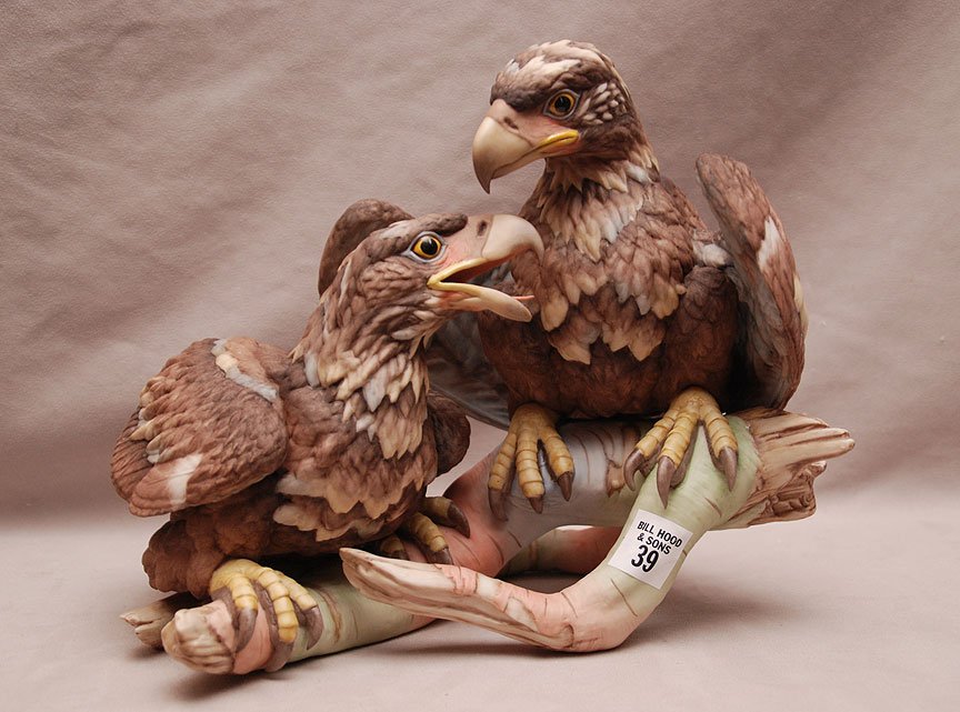 Boehm porcelain American Bald Eagle #400-49, Young &: Boehm porcelain American Bald Eagle #400-49, Young & Spirited 1976, 9"h