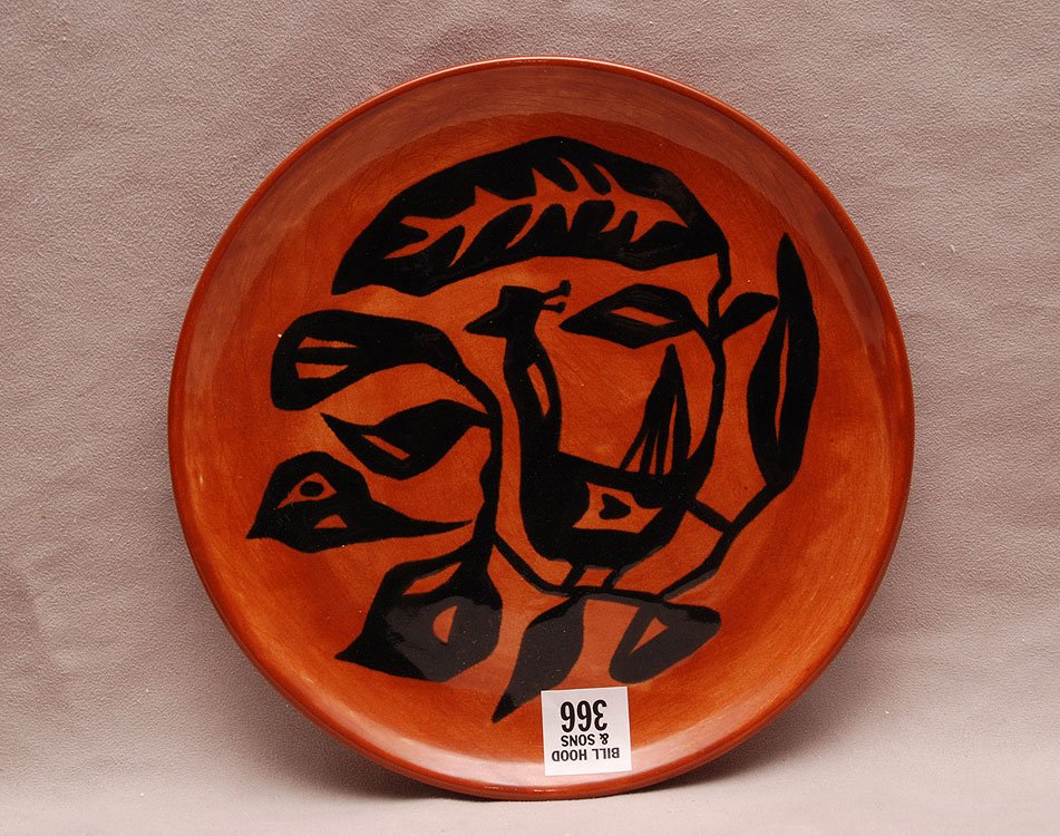 Jean Lurcat plate, etched, 8 1/2"dia: Jean Lurcat plate, etched, 8 1/2"dia