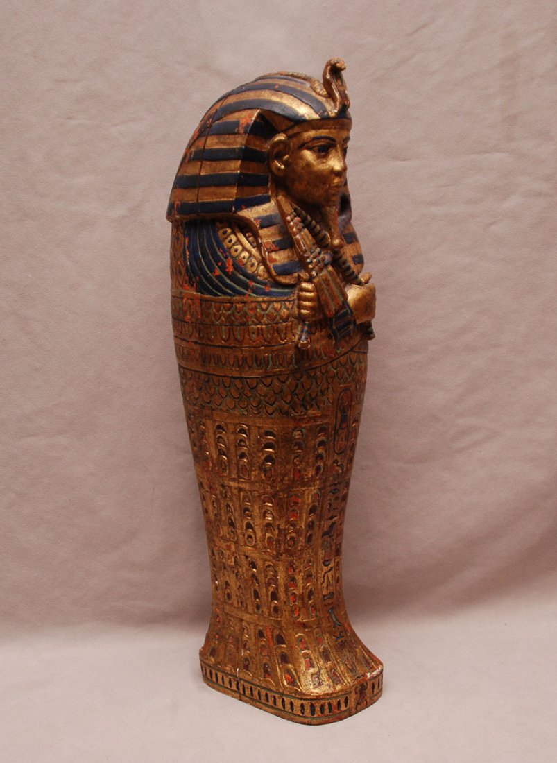 Regal wood standing figure put together in 4 parts,: Regal wood standing figure put together in 4 parts, Middle Eastern origin, 18"h x 5 1/2"