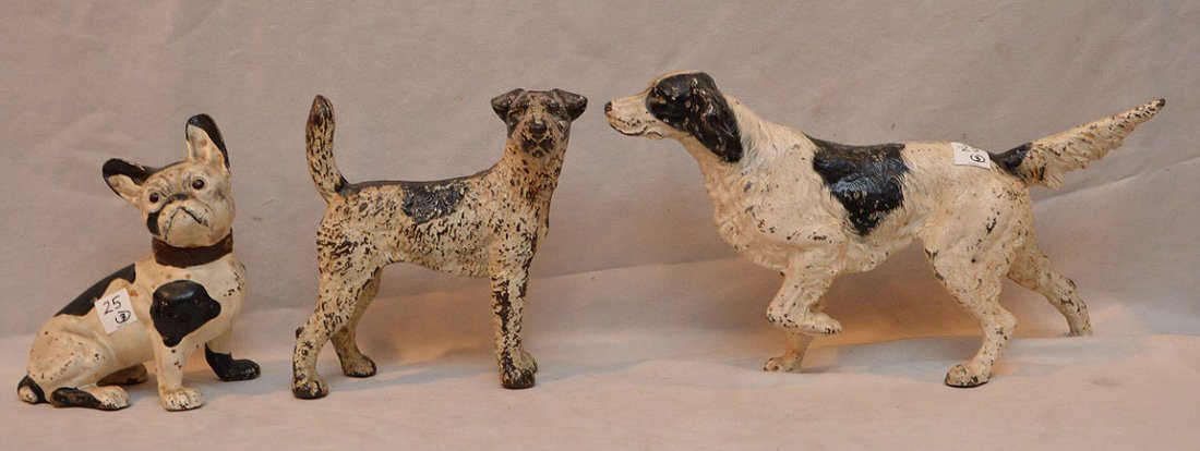 3 vintage/antique dog doorstops: 3 vintage/antique dog doorstops