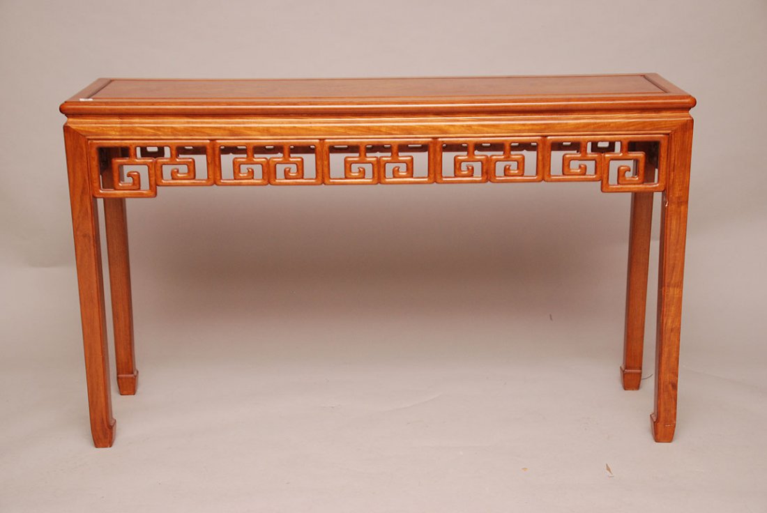 20th c. Chinese altar table, 32"h x 53"w x 11"d: 20th c. Chinese altar table, 32"h x 53"w x 11"d