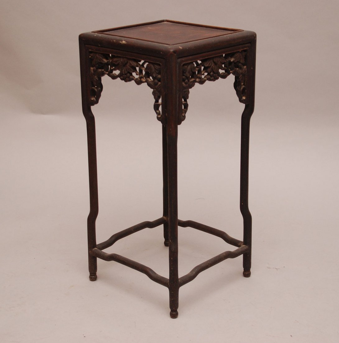 Antique Chinese small carved side table: Antique Chinese small carved side table