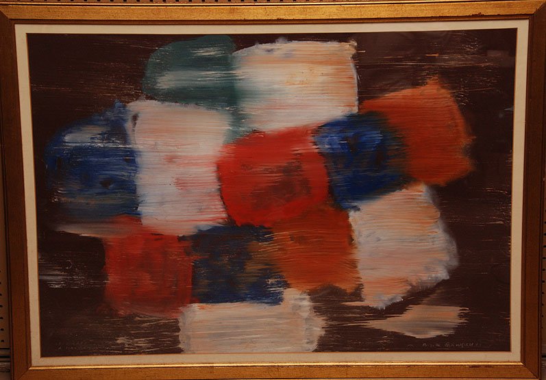 B. Rosenfeld American 20th Century, Abstract mixed: B. Rosenfeld American 20th Century, Abstract mixed media, 26" x 37"