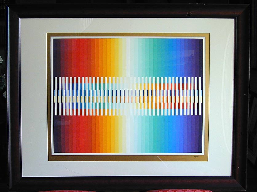 Yaacov Agam (Israeli, b1928) Ltd Ed Print Signed and: Yaacov Agam (Israeli, b1928) Ltd Ed Print Signed and numbered 5/18, this optical and kinetic serigraph is from a limited edition collector's series and measures 29.5" x 22.75"; signed lower right, tit
