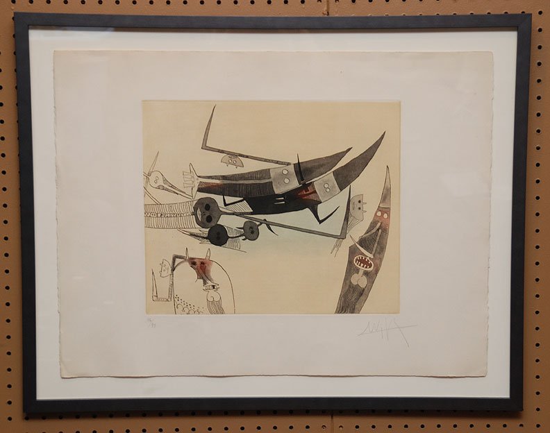 Wilfredo Lam (Cuban, active Paris, 1902-1982), engravin: Wilfredo Lam (Cuban, active Paris, 1902-1982), engraving, Ed. 16/99, pencil signed lower right, 25 3/4" x 19 1/2" full paper size, etching size 12-1/2" x 15"