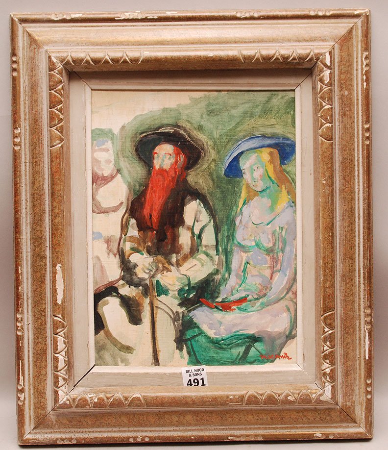 Irving Marantz (American 1912 - 1972) oil on board, Ra: Irving Marantz (American 1912 - 1972) oil on board, Rabbi, 12" x 9"