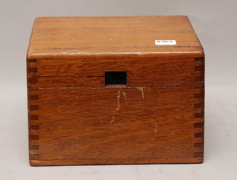 Antique Ships Compass in original wood box. Condition:: Antique Ships Compass in original wood box. Condition: showing understandable wear. Please review the piece and photos. Ht. 3" Dia. 7"