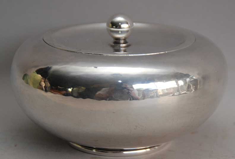 Georg Jensen sterling covered bowl, 8.5 ozt: Georg Jensen sterling covered bowl, 8.5 ozt