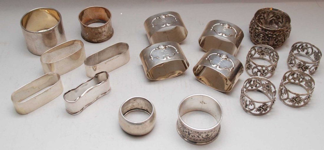 10 sterling napkin rings, 13 ozt: 10 sterling napkin rings, 13 ozt