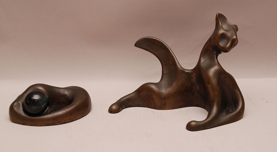 Bronze figural group by Colin Webster Watson (Cats) #8 : Bronze figural group by Colin Webster Watson (Cats) #8 of 10, 6"h