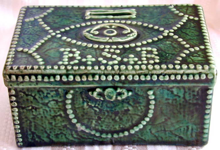 Mccoy Pottery Bowery Savings Bank Impressed "replica