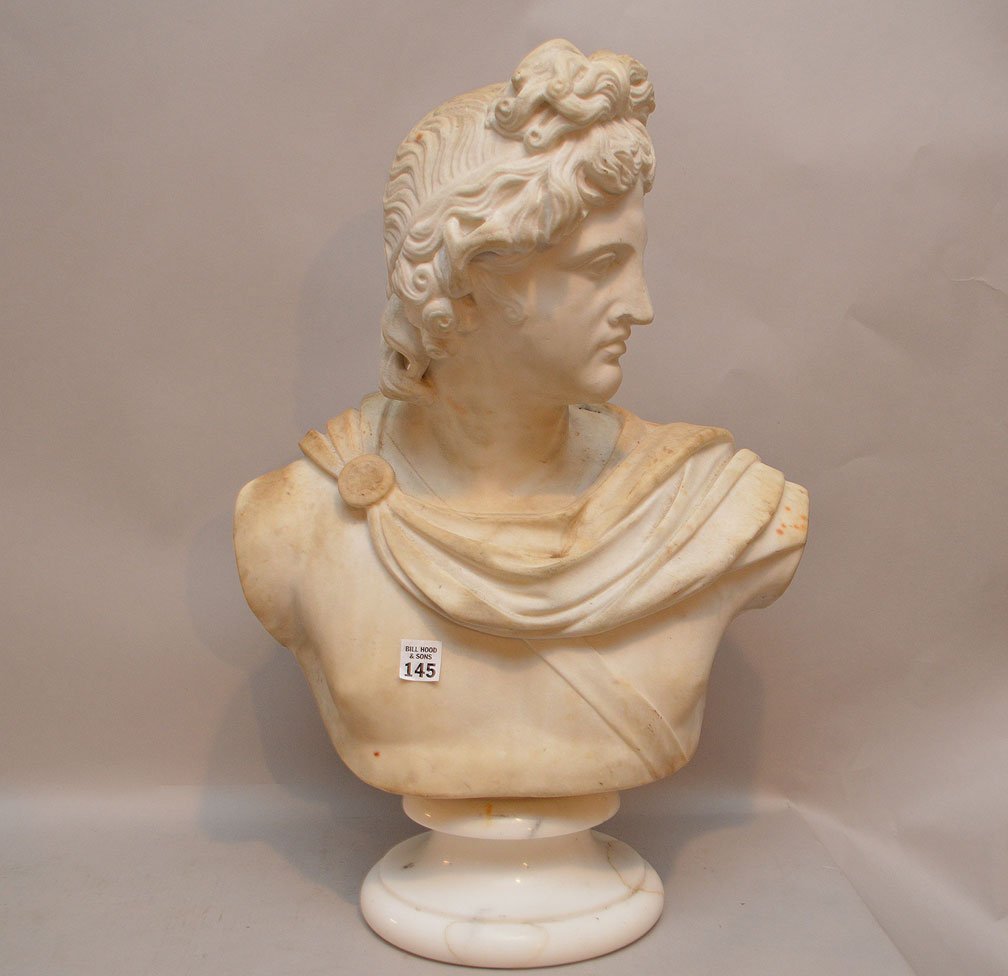 Antique Marble Roman Bust.  Condition: showing (1 of 6)