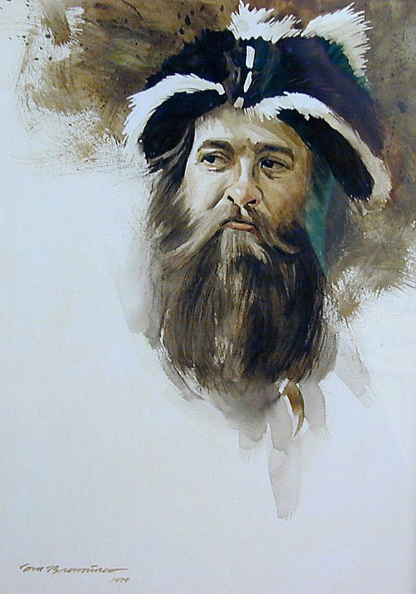 Tom Browning (Contemporary Amer Western b1949) W/C En (1 of 5)