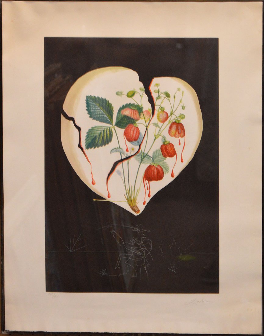 Salvador Dali Signed Colored Lithograph pencil signed 7 (1 of 7)