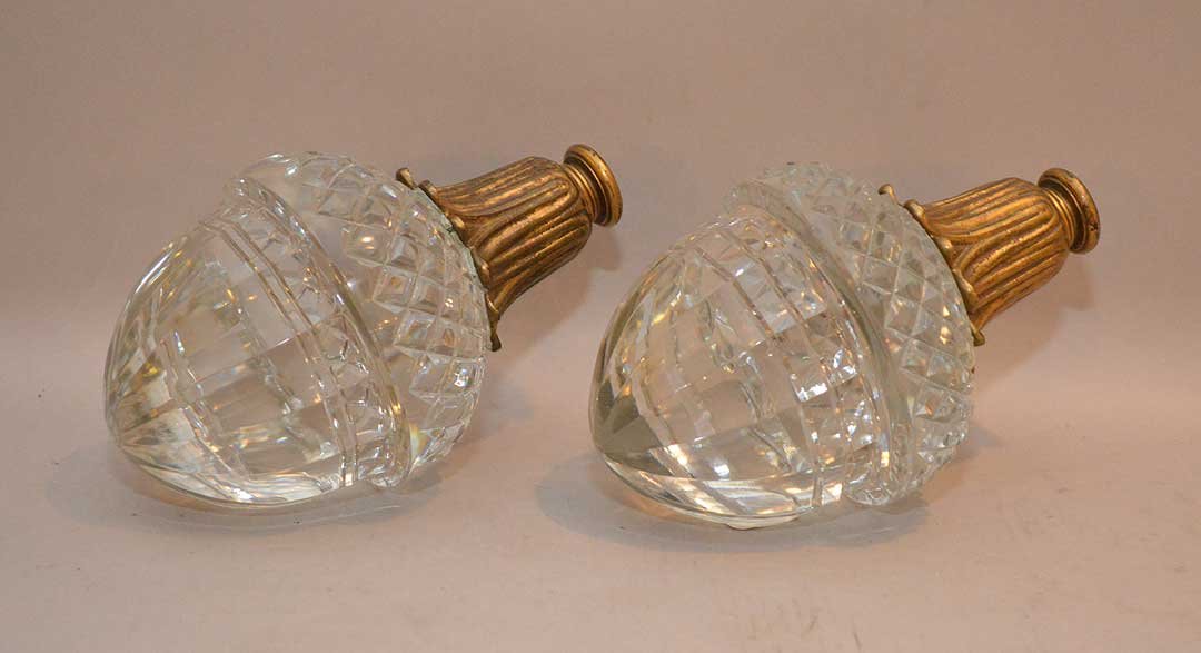 Pr of glass Newell Posts, 7"h x 5"L (1 of 3)