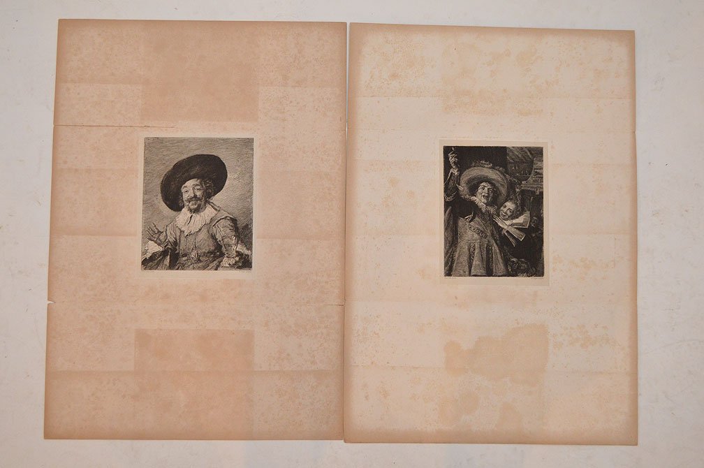 2 pcs. Frans Hals 17/18th Century. 2 portrait etchings, (1 of 3)